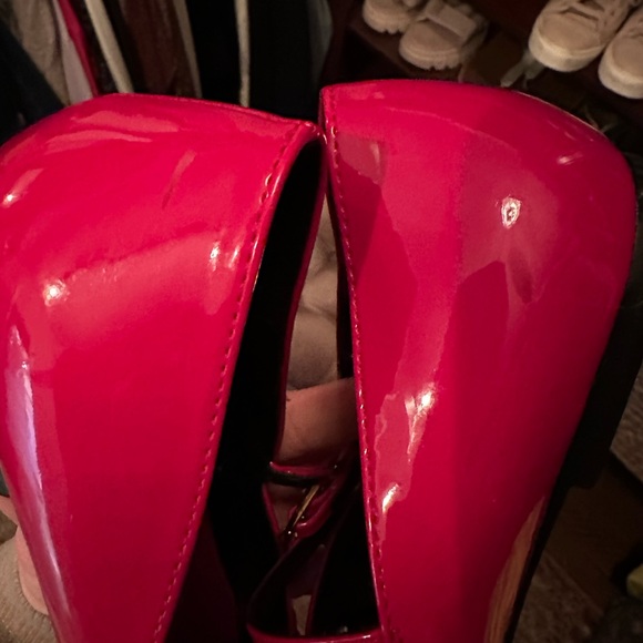 Zara Patent Faux Leather Red Mary Janes - Picture 6 of 8
